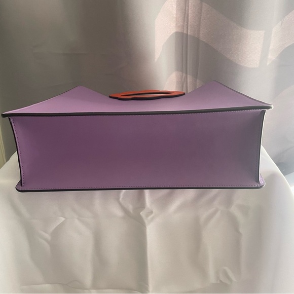 COACH Coachtopia Purple Orange Cloud Handle Tote Leather CT383 Crossbody NWOT - Picture 7 of 16